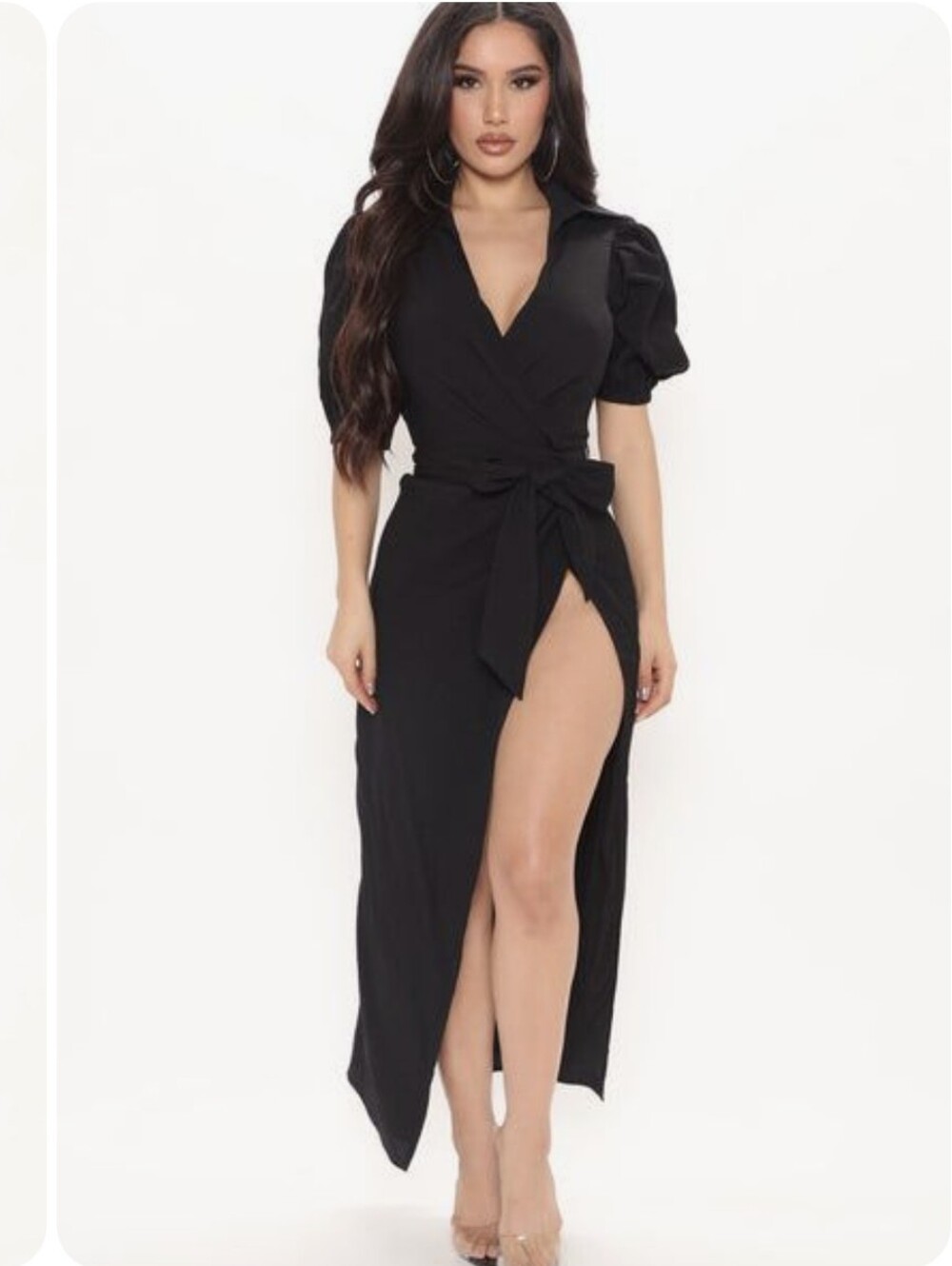 Fashio Nova Midi Wrap Dress Size Large